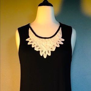 DESIGN HISTORY BLACK DRESS WITH LACE